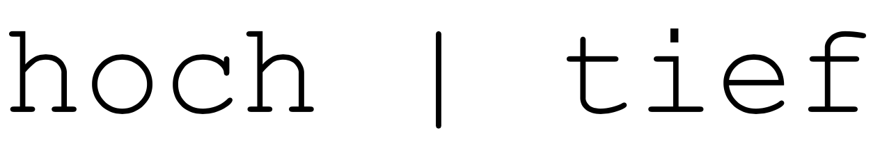 hoch | tief